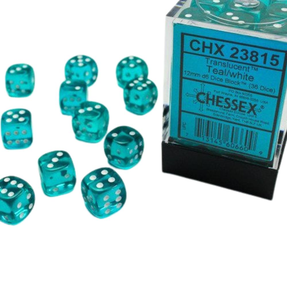 Chessex 12mm d6 Dice Block (36 Dice)