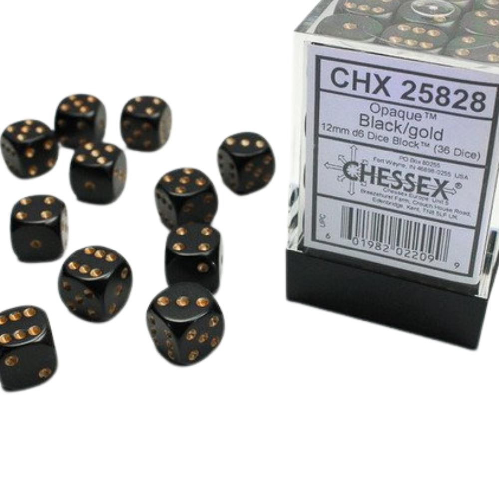 Chessex 12mm d6 Dice Block (36 Dice)