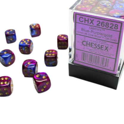 Chessex 12mm d6 Dice Block (36 Dice)