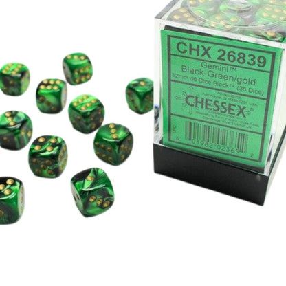 Chessex 12mm d6 Dice Block (36 Dice)