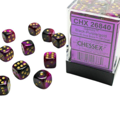 Chessex 12mm d6 Dice Block (36 Dice)
