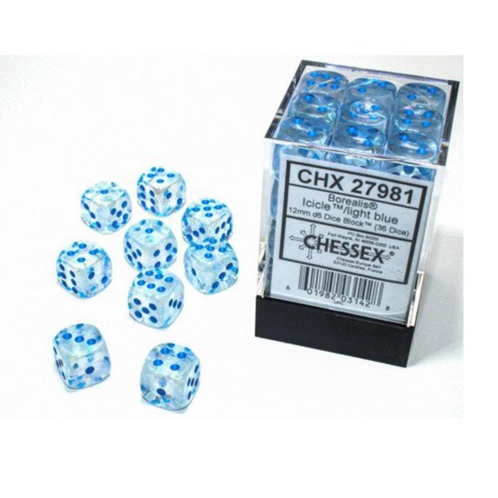Chessex 12mm d6 Dice Block (36 Dice)
