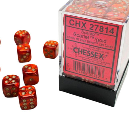 Chessex 12mm d6 Dice Block (36 Dice)
