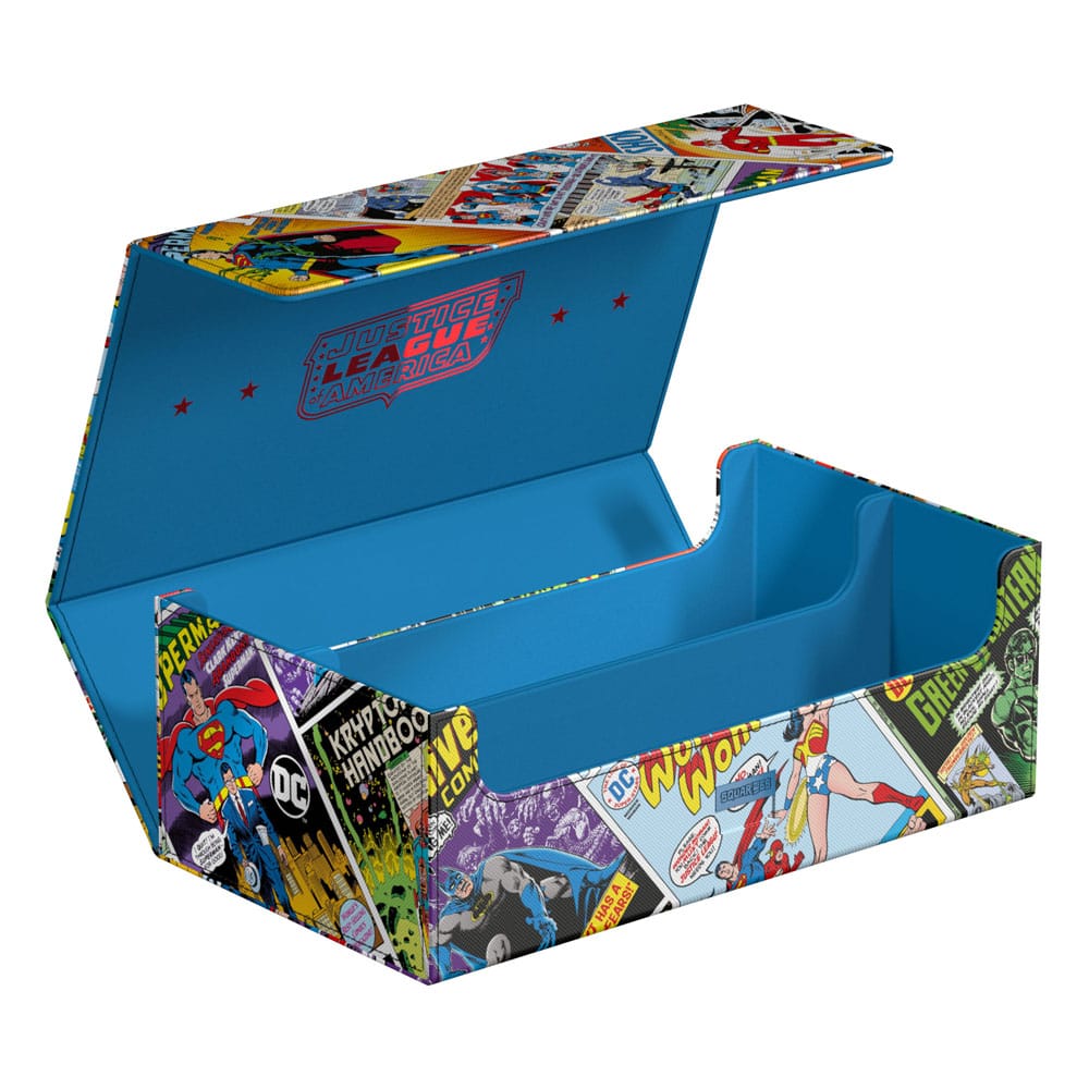 Der Verschluss-Mechanismus des  DC Justice League™ Collectors Case im Vintage Comics Design von Squaroes