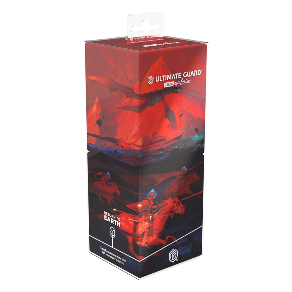 Die Ultimate Guard: RTE Boulder 100+ mit dem 2024 Exclusive Design Crowned With Fire von Dominik Mayer in der Produktverpackung