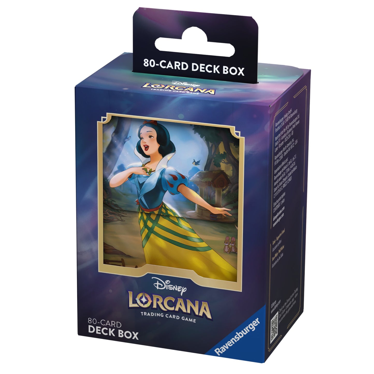 Die Deck Box von Disney Lorcana im 'Snow White (Schneewittchen)' Design in der Produktverpackung