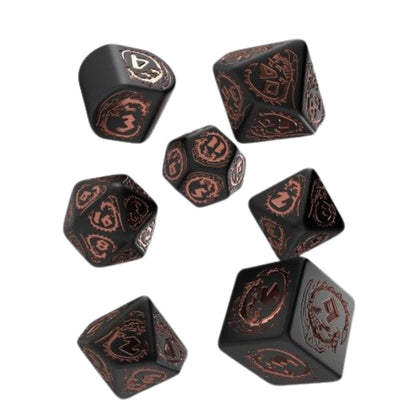 Q Workshop Dragons Modern RPG Dice Set – 7-teiliges Würfelset