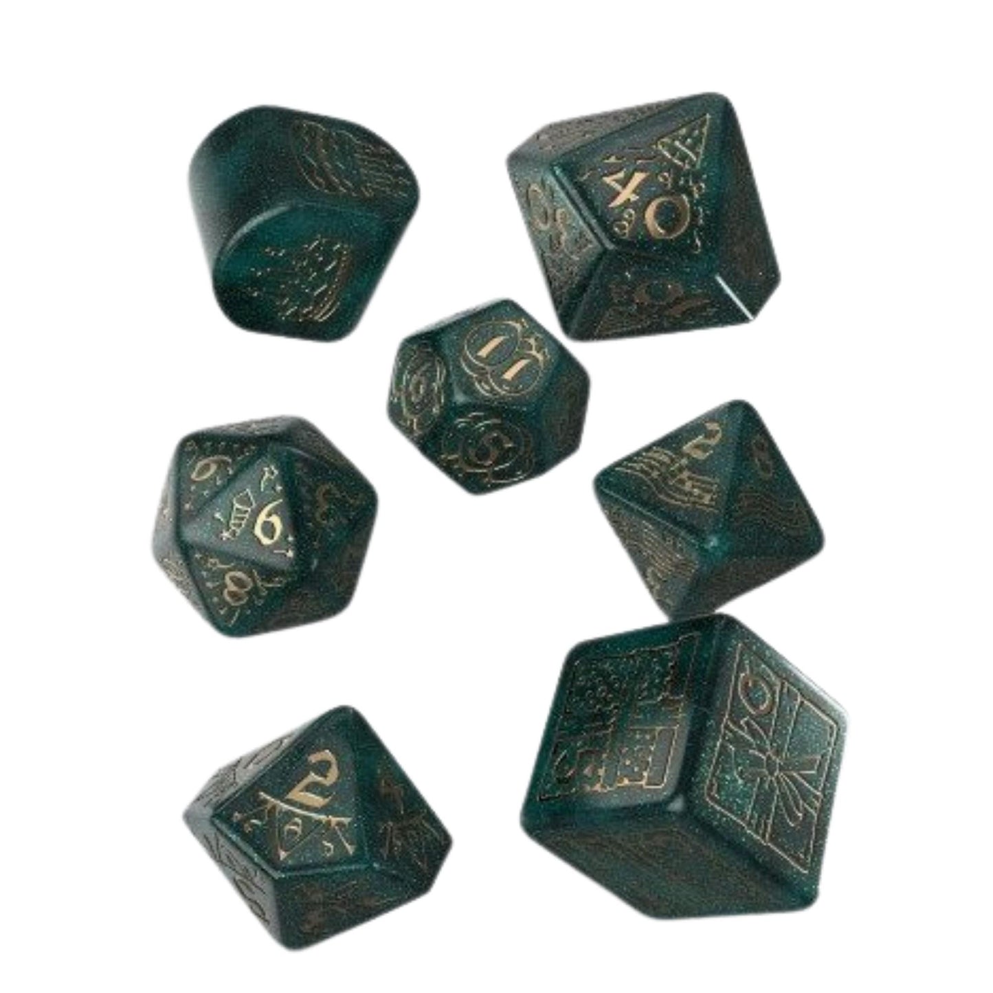 Q Workshop Premium RPG Dice Set – 7-teiliges Themen-Würfelset