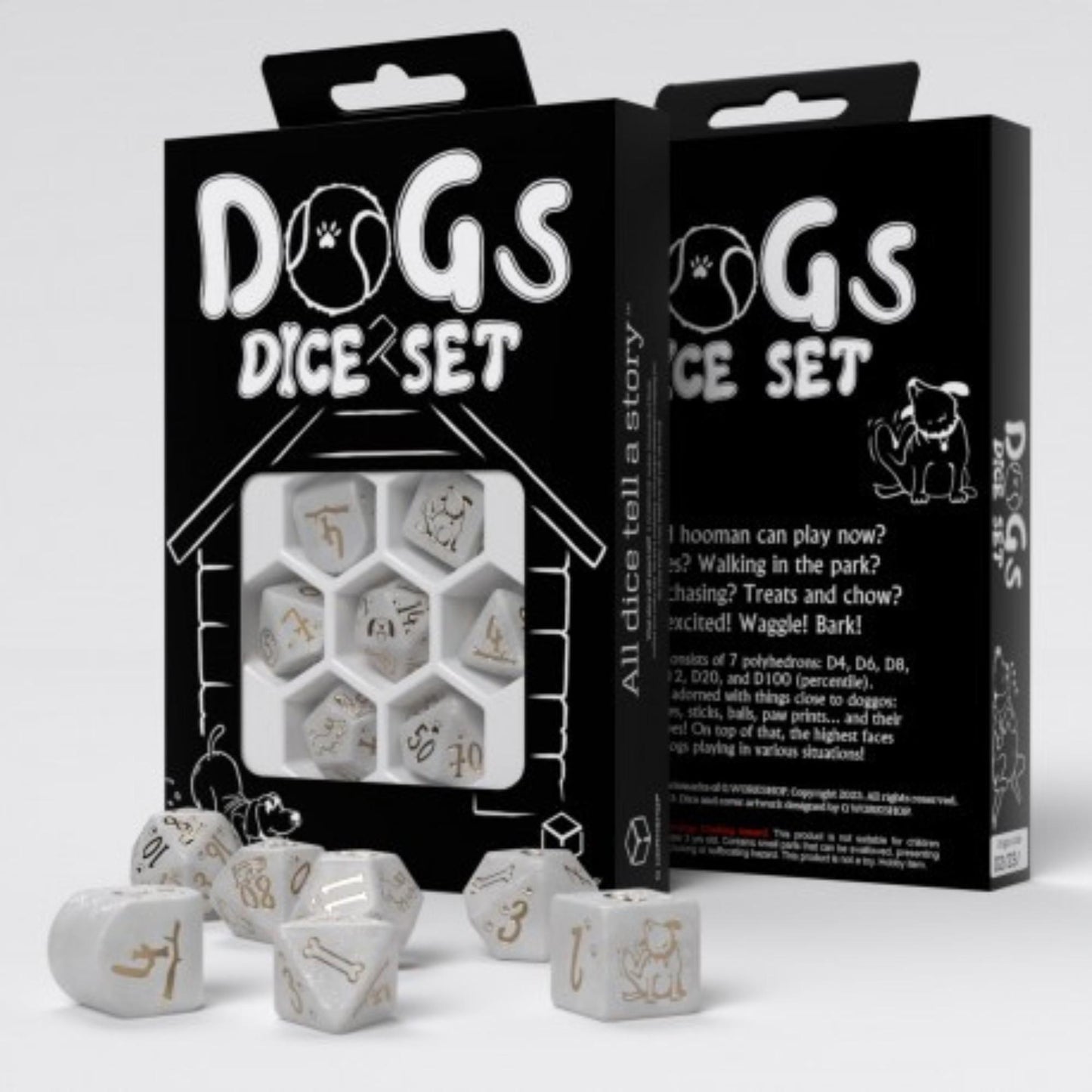 Q Workshop Premium RPG Dice Set – 7-teiliges Themen-Würfelset
