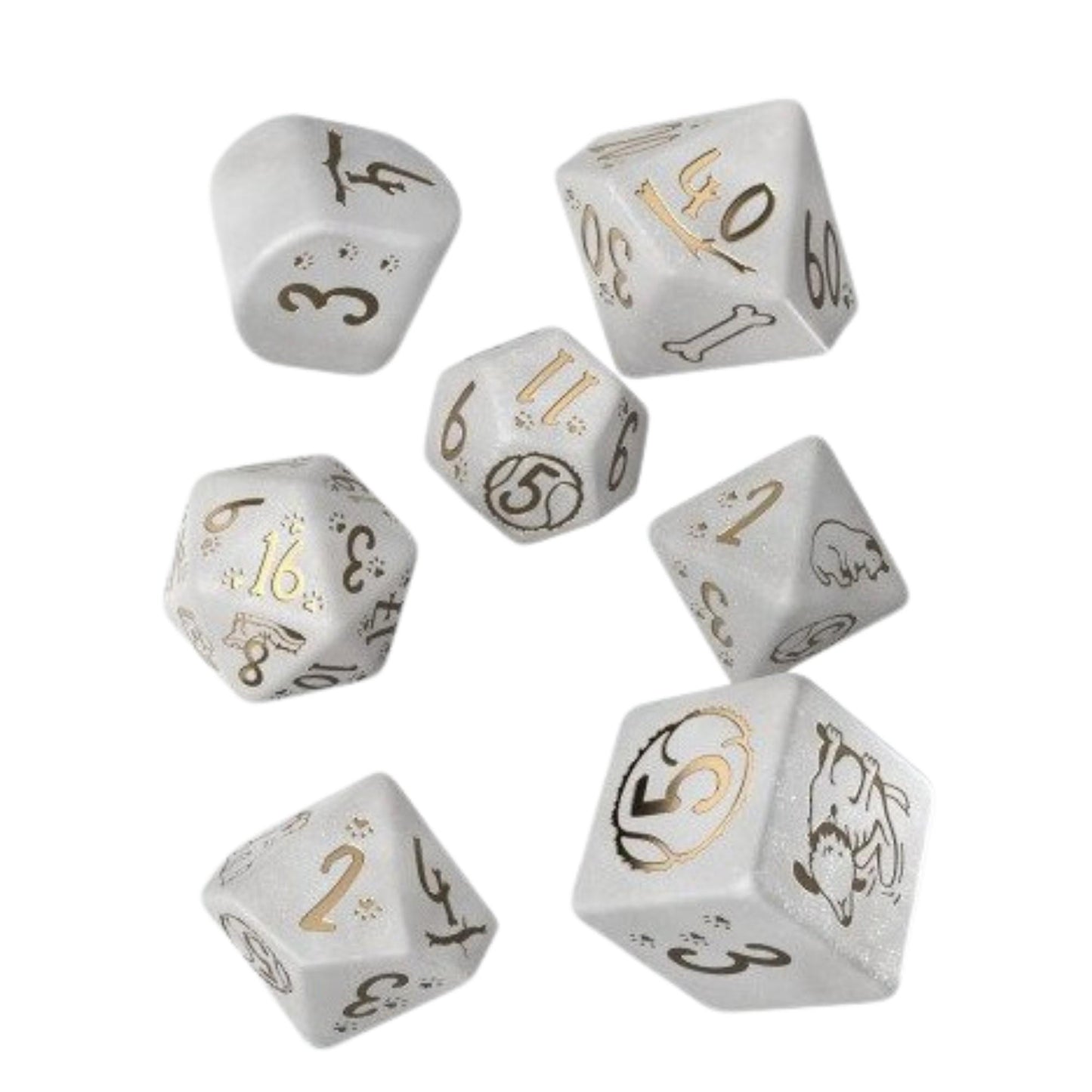 Q Workshop Premium RPG Dice Set – 7-teiliges Themen-Würfelset