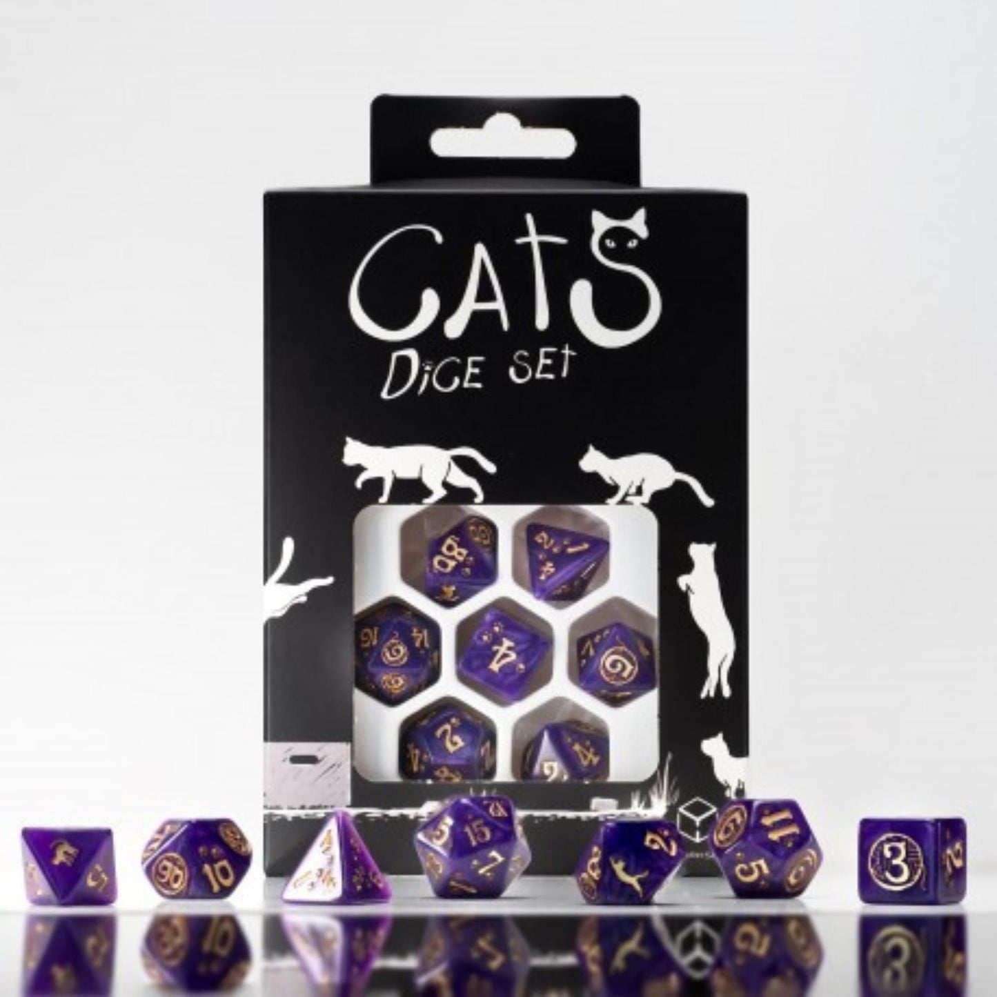Q Workshop Premium RPG Dice Set – 7-teiliges Themen-Würfelset