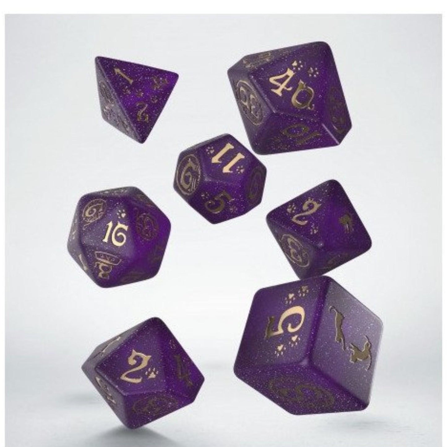 Q Workshop Premium RPG Dice Set – 7-teiliges Themen-Würfelset
