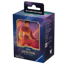 Die Deckbox von Disney Lorcana Himmelsleuchten mit Aladdin Artwork in der Produktverpackung