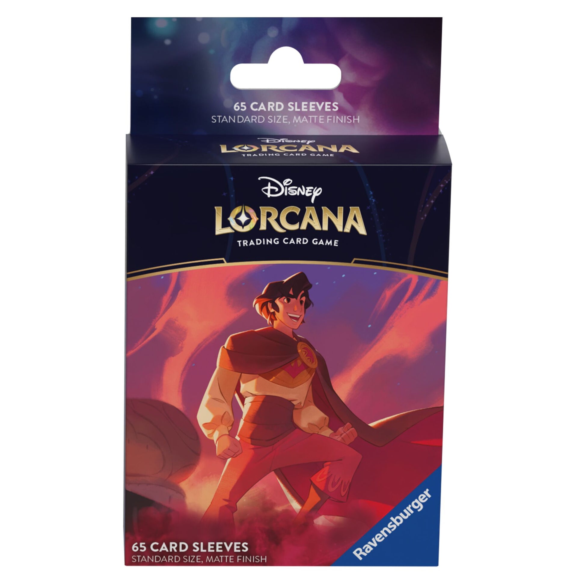 Die Disney Lorcana Kartenhüllen Aladdin aus der Himmelsleuchten Edition in der Produktverpackung