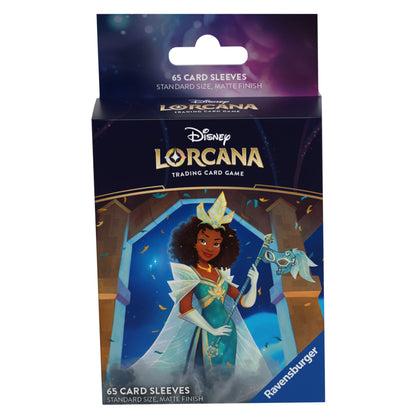 Die Disney Lorcana Kartenhüllen Tiana aus der Himmelsleuchten Edition in der Produktverpackung