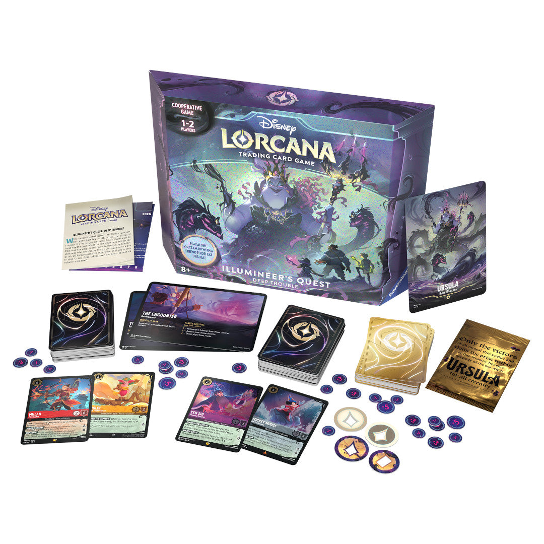 Contents of Disney Lorcana Ursulas Return - Giftset: Illumineer's Quest - Deep Trouble