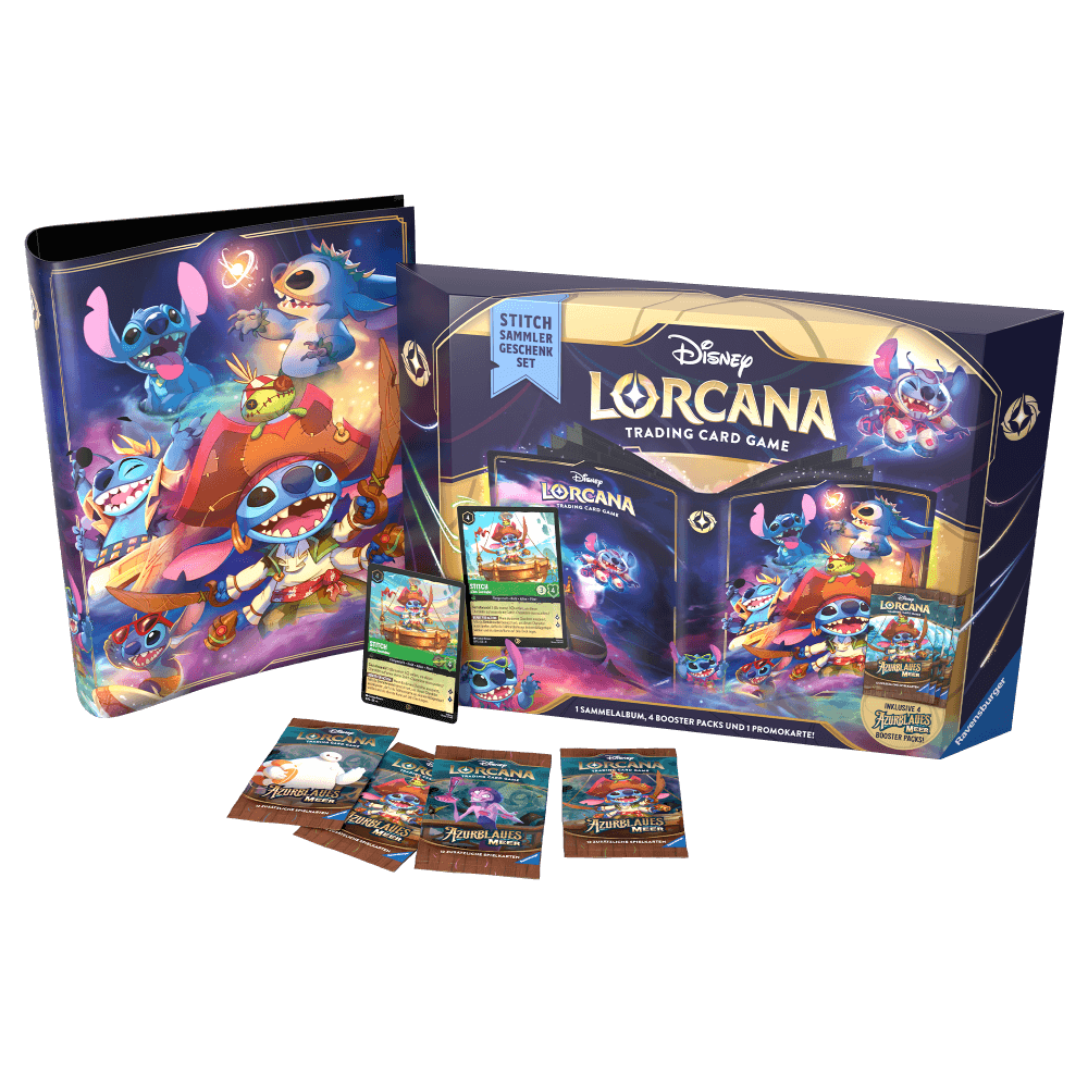 Inhalt des Geschenk Set der 6 Erweiterung von Disney Lorcana - Azurblaues Meer