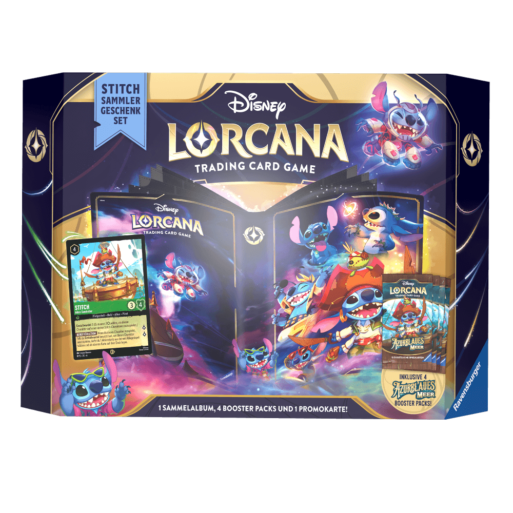 Disney Lorcana TCG Geschenk Set der Erweiterung Azurblaues Meer