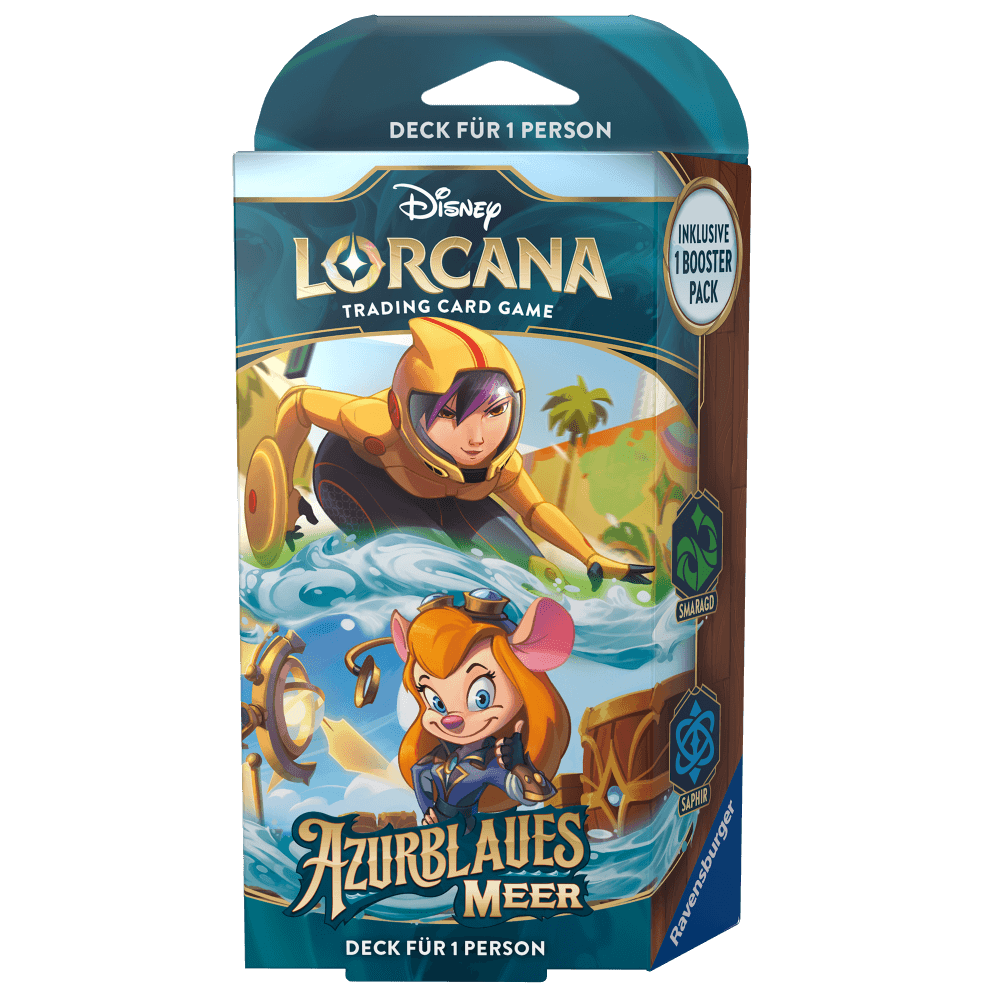 Disney Lorcana TCG Starterdeck Smaragd/Saphir der Erweiterung Azurblaues Meer