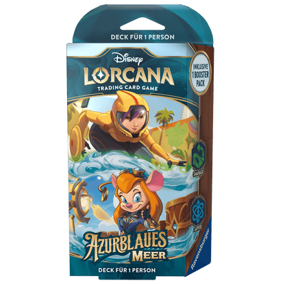 Disney Lorcana TCG Starterdeck Smaragd/Saphir der Erweiterung Azurblaues Meer