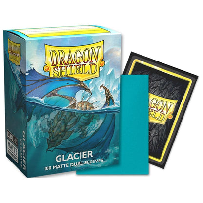 Dragon Shield – 100 Standard Size Matte Dual Sleeves Glacier