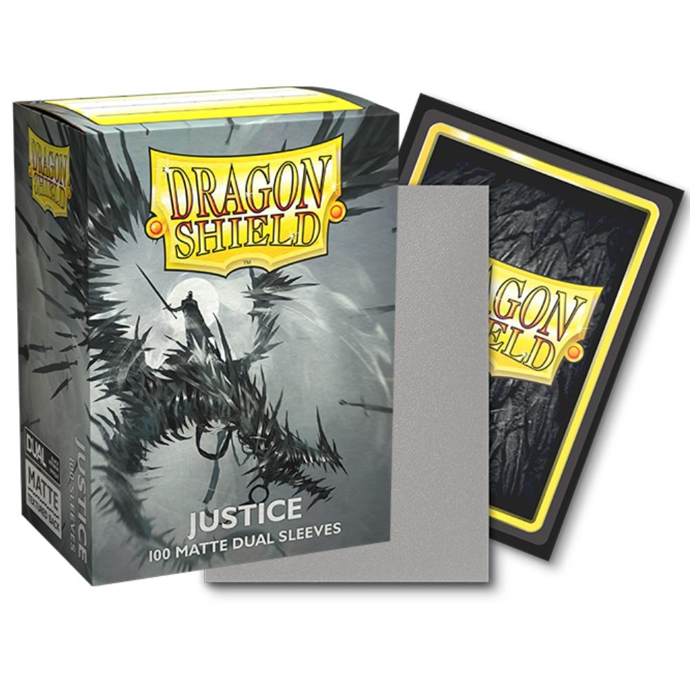 Dragon Shield – 100 Standard Size Matte Dual Sleeves Justice