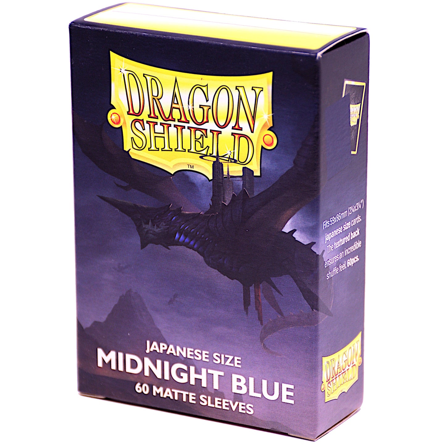 60 Dragon Shield Sleeves Matte Midnight Blue – Japanese Size