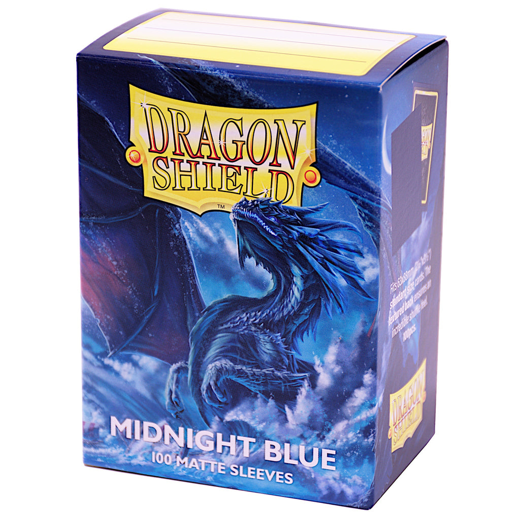 100 Dragon Shield Sleeves Matte Midnight Blue – Standard Size