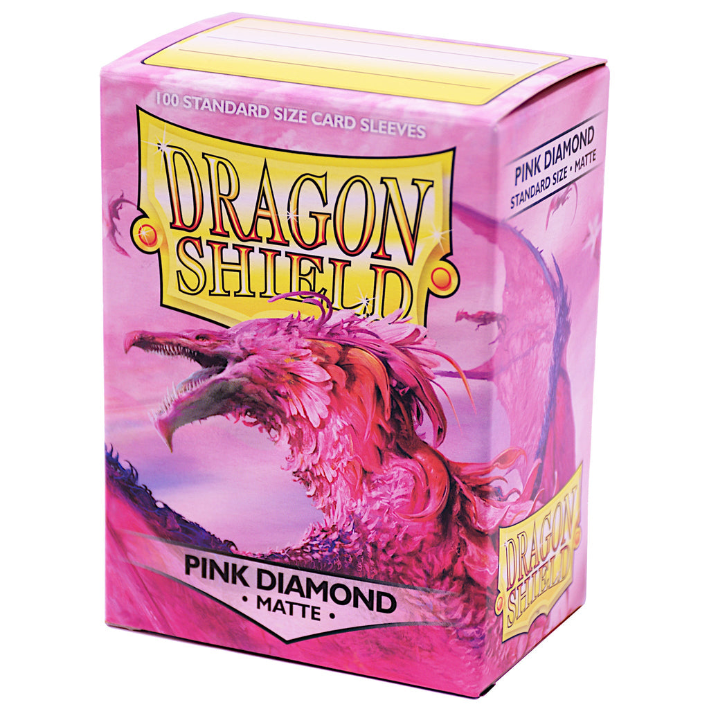 100 Dragon Shield Sleeves Matte Pink Diamond – Standard Size