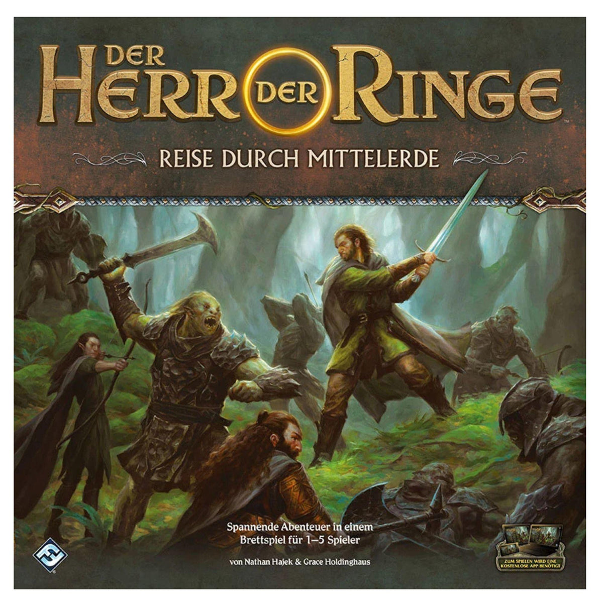 Fantasy Flight Games – The Lord of the Rings: Journeys in Middle-earth Core Game (German Edition)