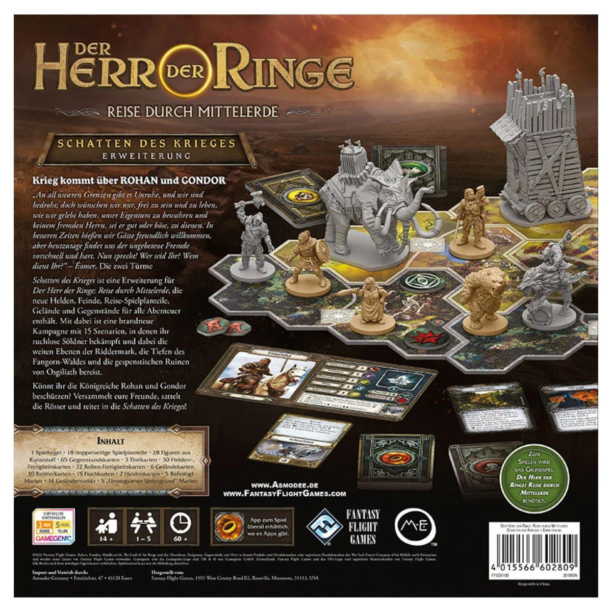 Fantasy Flight Games – The Lord of the Rings: Journeys in Middle-earth – Spreading War Expansion (German Edition)