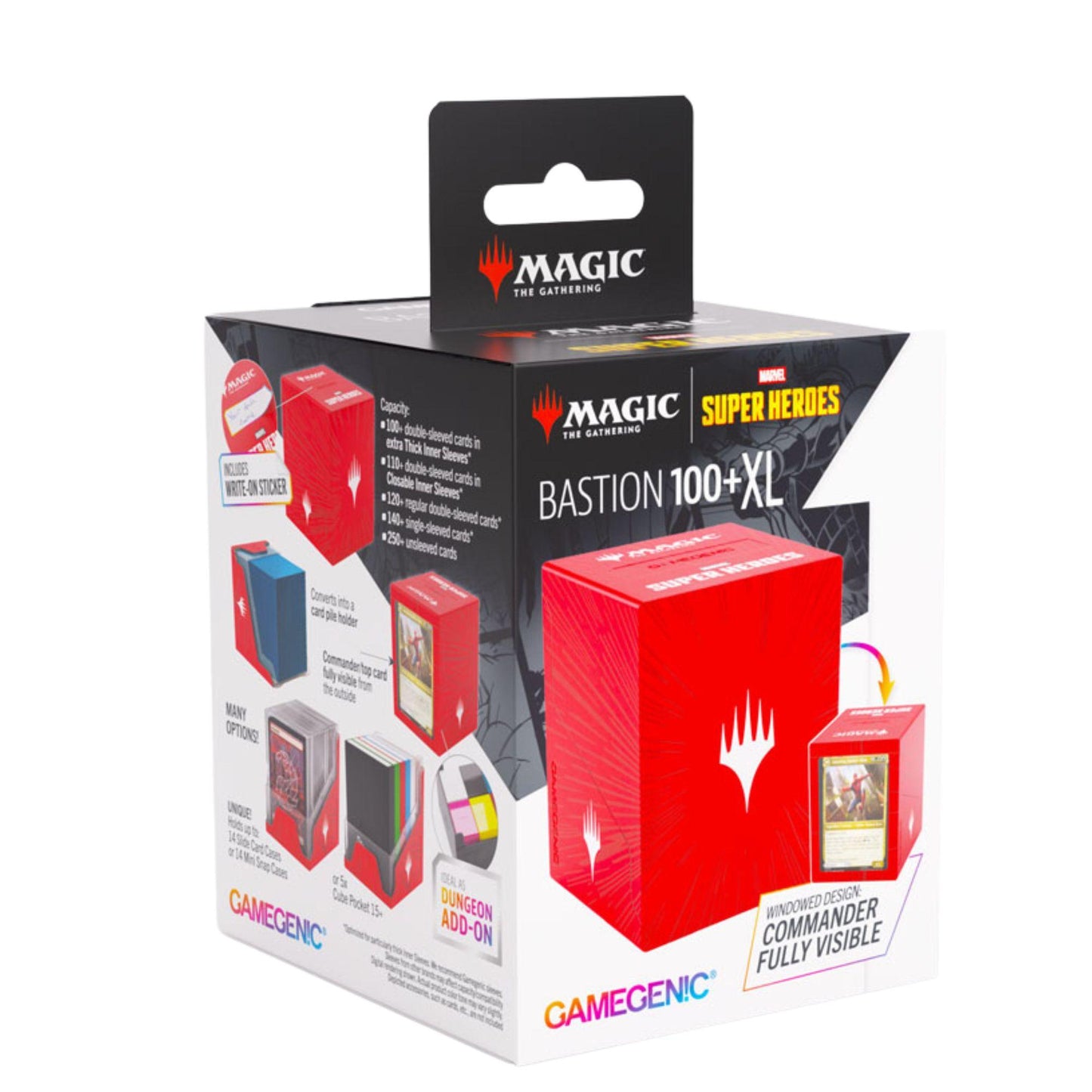 Gamegenic Bastion 100+ XL Deck Box – MTG Marvel Super Heroes – Comic Burst Edition