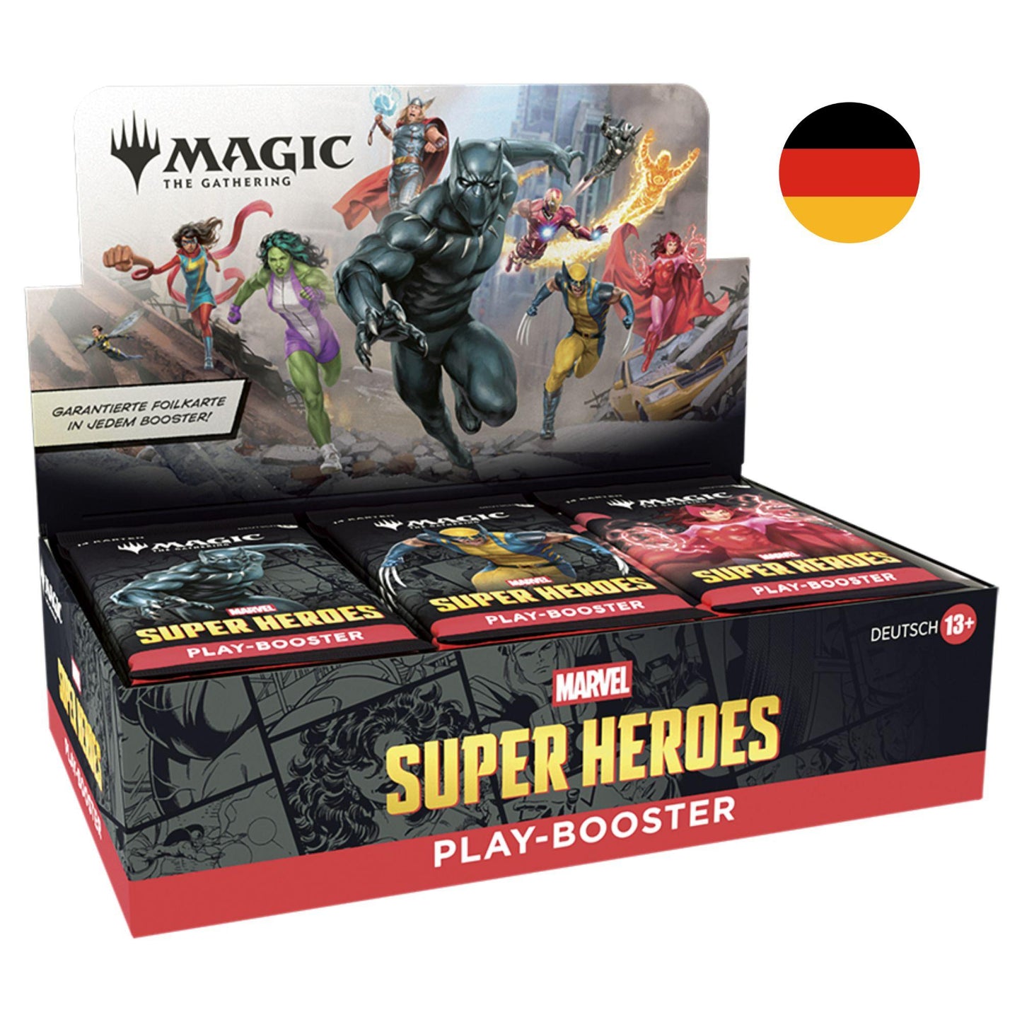 Magic: The Gathering Marvel Super Heroes Play Booster Display (German Edition)