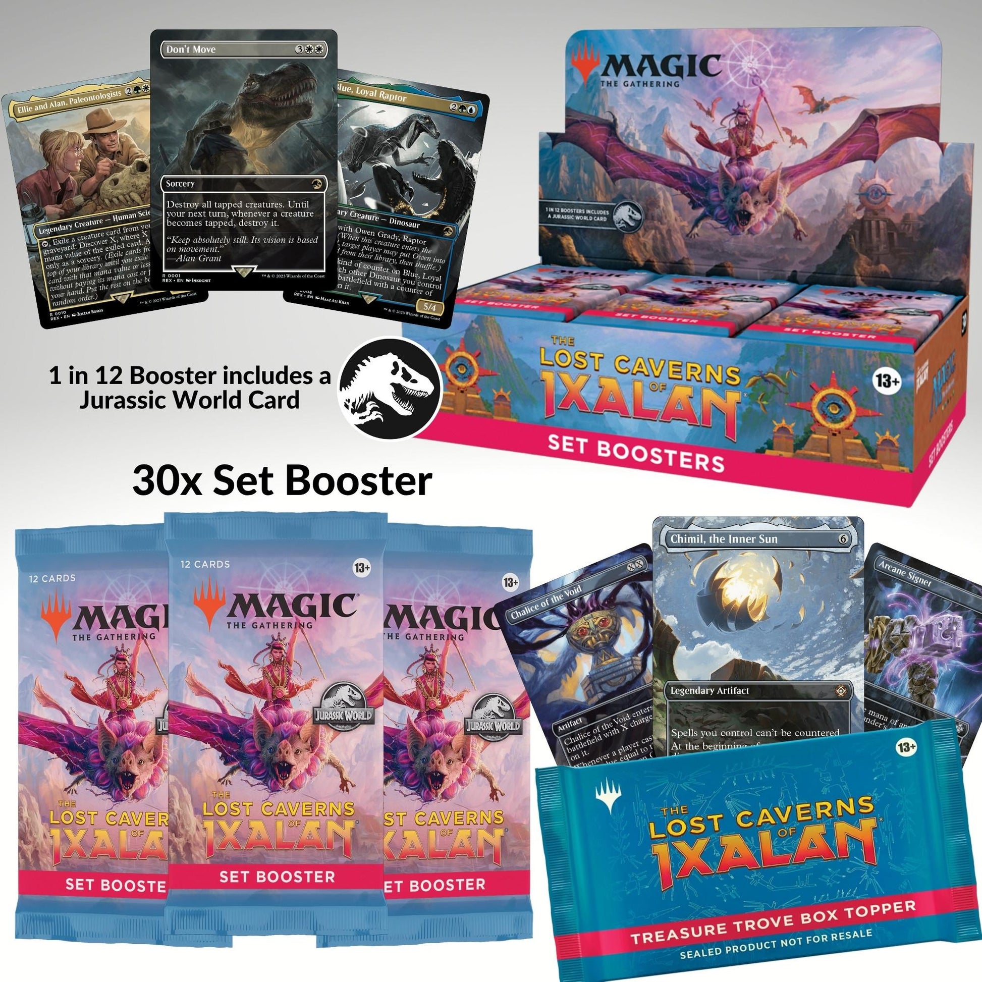 The Lost Caverns of Ixalan Set Booster Box 30 Booster & Box Topper The Lost Caverns of Ixalan Set Booster Box 30 Booster & Box Topper