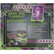 Rückseite und Beschreibung der Pokemon TCG: Nebel der Sagen - Top Trainer Box