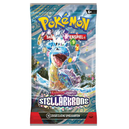 Das Booster der Pokemon Erweiterung Karmesin & Purpur - Stellarkrone mit dem Artwork von Lapras