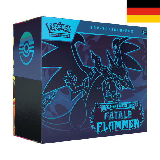 Pokémon TCG – Mega-Entwicklung Fatale Flammen – Top-Trainer-Box – DE
