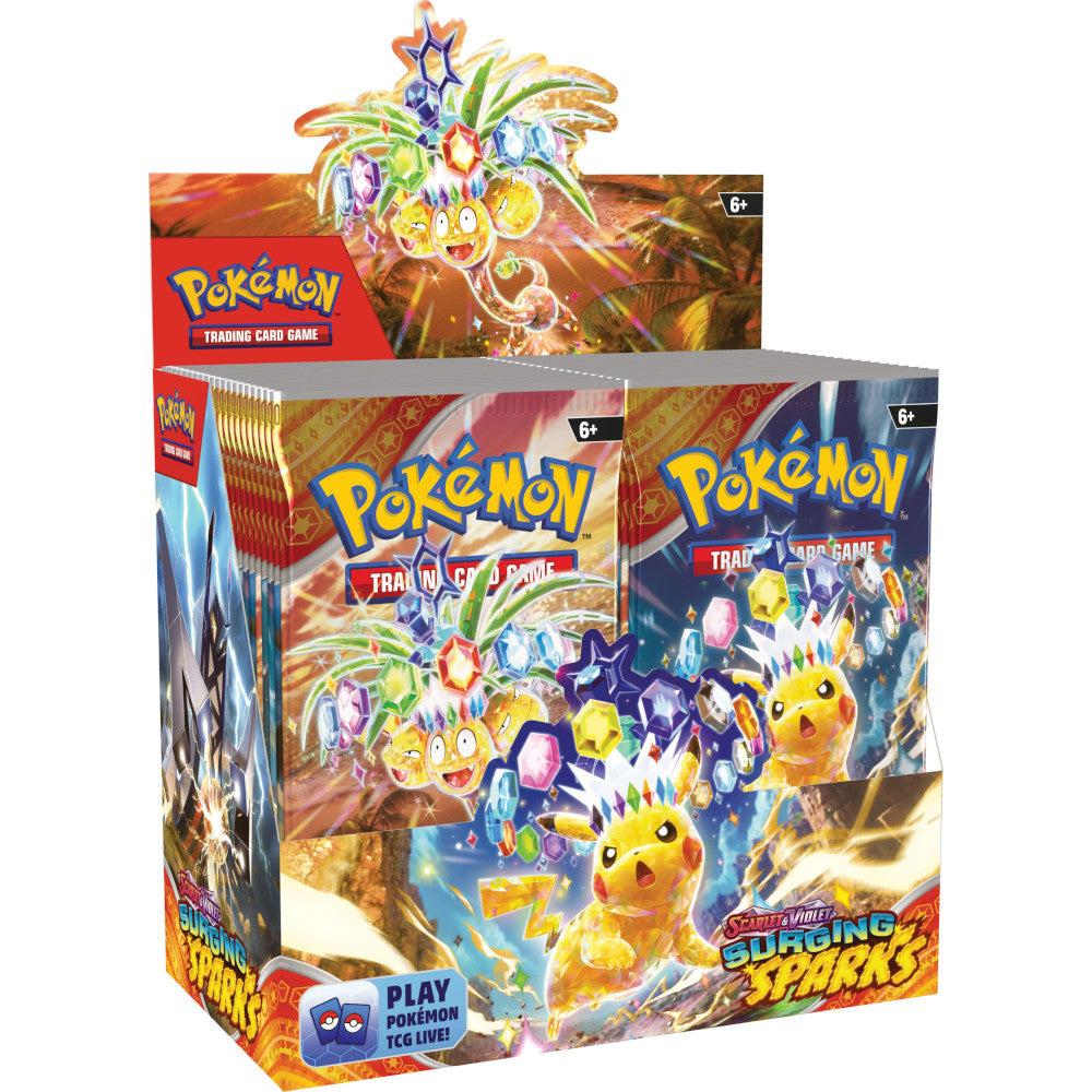 Das Booster Display der Pokémon Erweiterung Stürmische Funken