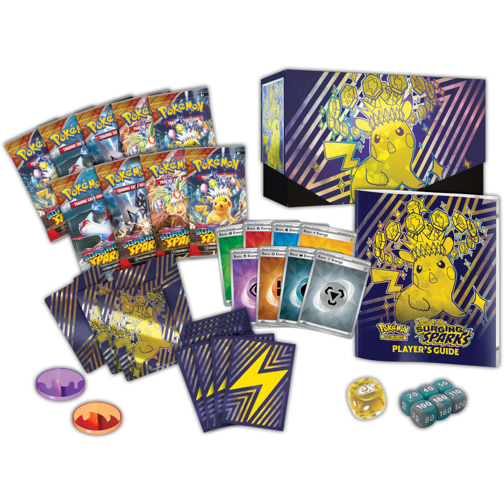 Inhalt der Top Trainer Box der Pokemon TCG Erweiterung Stürmische Funken