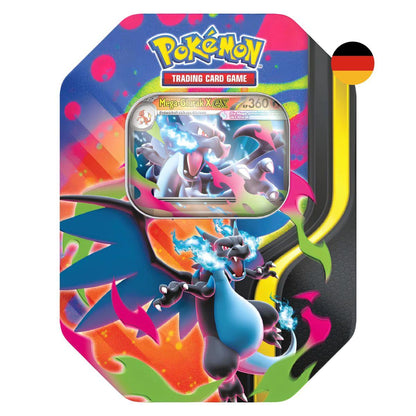 Pokémon TCG Mega-Glurak-ex Tin-Box (Deutsch) – Auswahl: X oder Y