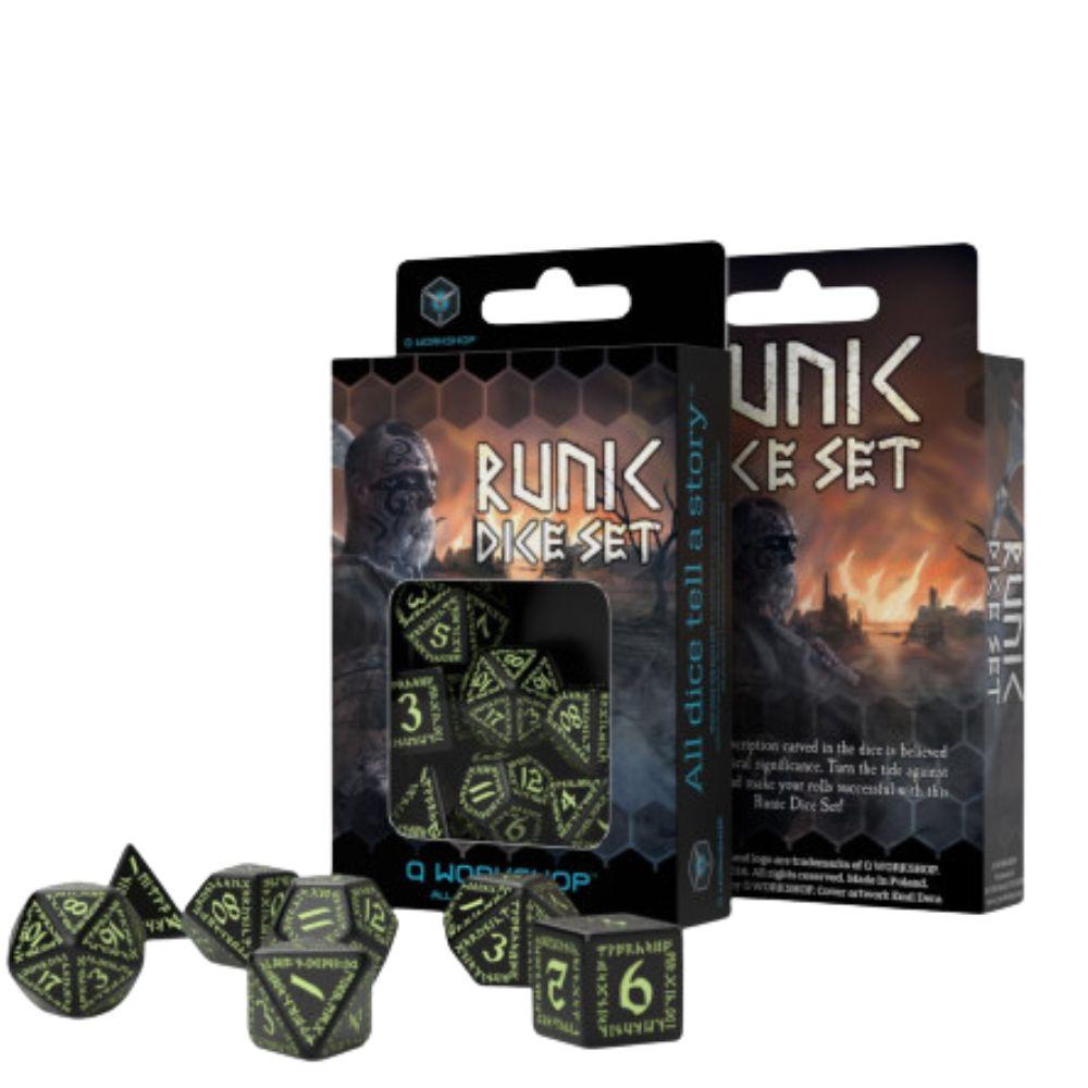Q-Workshop – Runic 7-teiliges Polyedrisches RPG Würfelset
