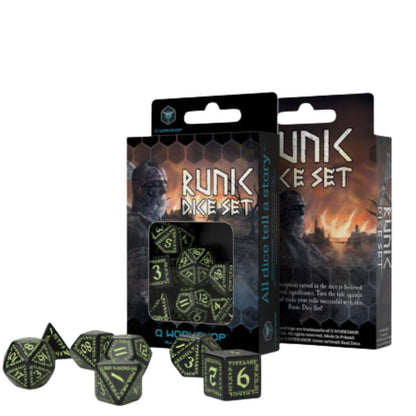 Q-Workshop – Runic 7-teiliges Polyedrisches RPG Würfelset