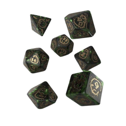 Q Workshop Dragons Modern RPG Dice Set – 7pc Polyhedral Dice Set