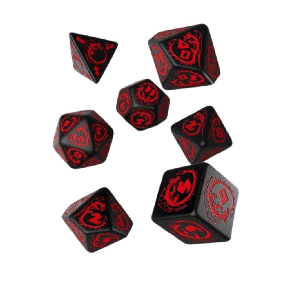 Q Workshop Dragons Modern RPG Dice Set – 7pc Polyhedral Dice Set