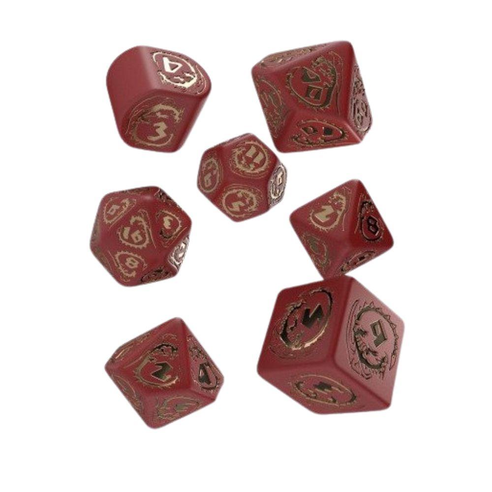 Q Workshop Dragons Modern RPG Dice Set – 7pc Polyhedral Dice Set