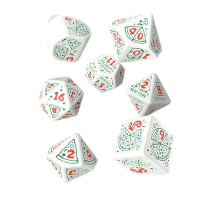 Q-Workshop – Pizza: Margherita 7-teiliges Polyedrisches RPG Würfelset
