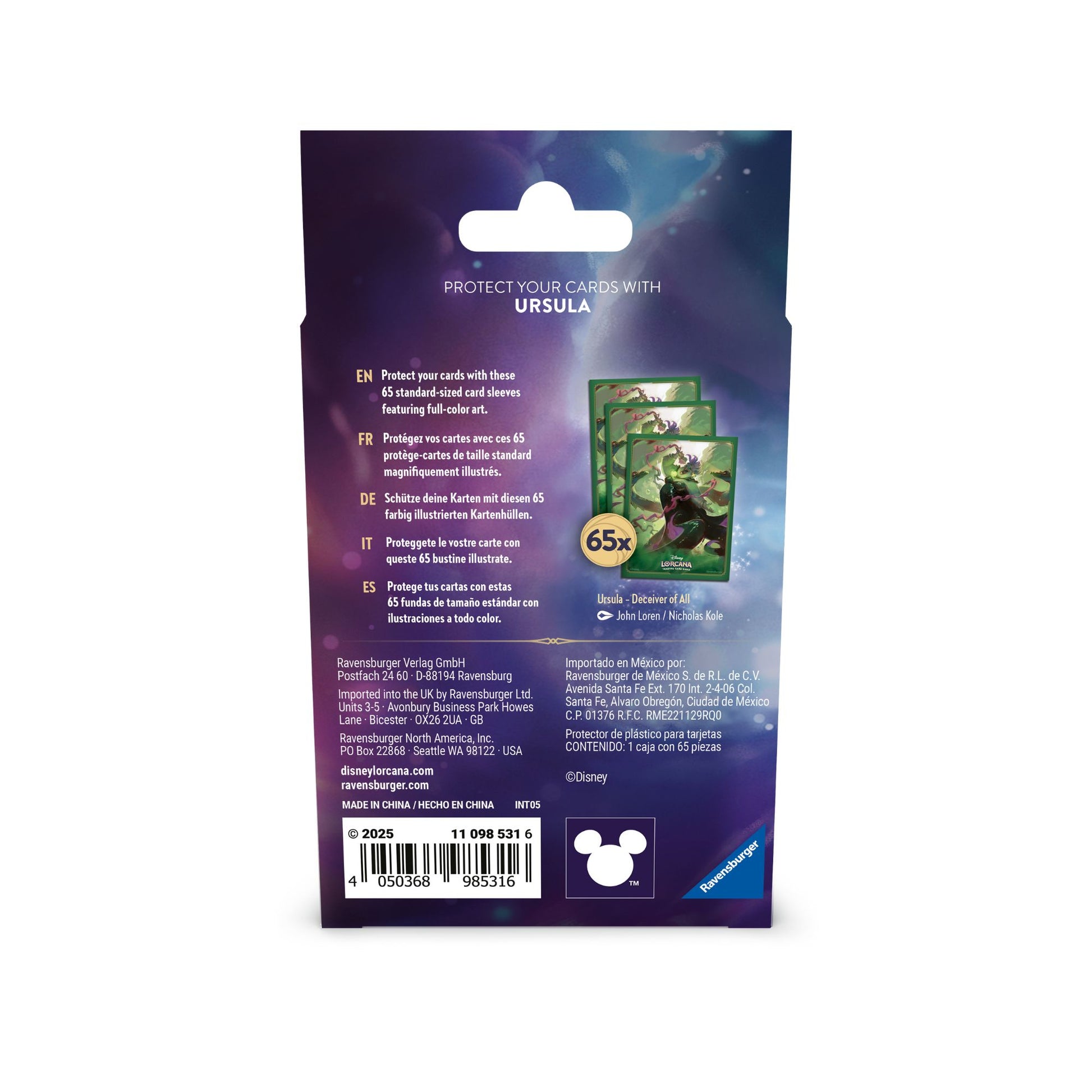 Disney Lorcana Card Sleeves Ursula Archazia's Island Disney Lorcana Card Sleeves Ursula Archazia's Island