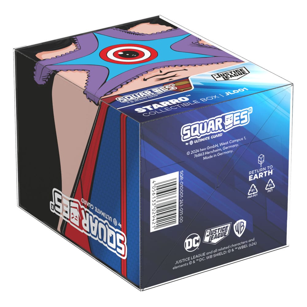 Die Unterseite der Starro™ Deck Box der Squaroe DC Justice League™ in der Produktverpackung