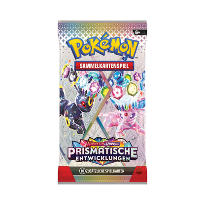 Pokemon TCG - Prismatische Entwicklungen Booster mit 10 Pokemon Karten - Artwork Umbreon & Espeon