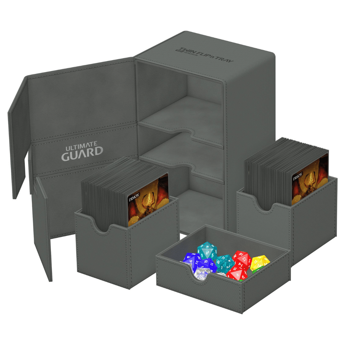Ultimate Guard Flip'n'Tray holds up to two decks, dices and markers